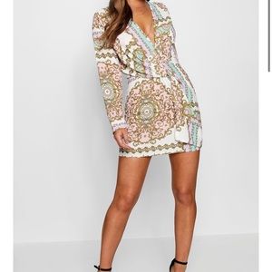 Chain wrap dress